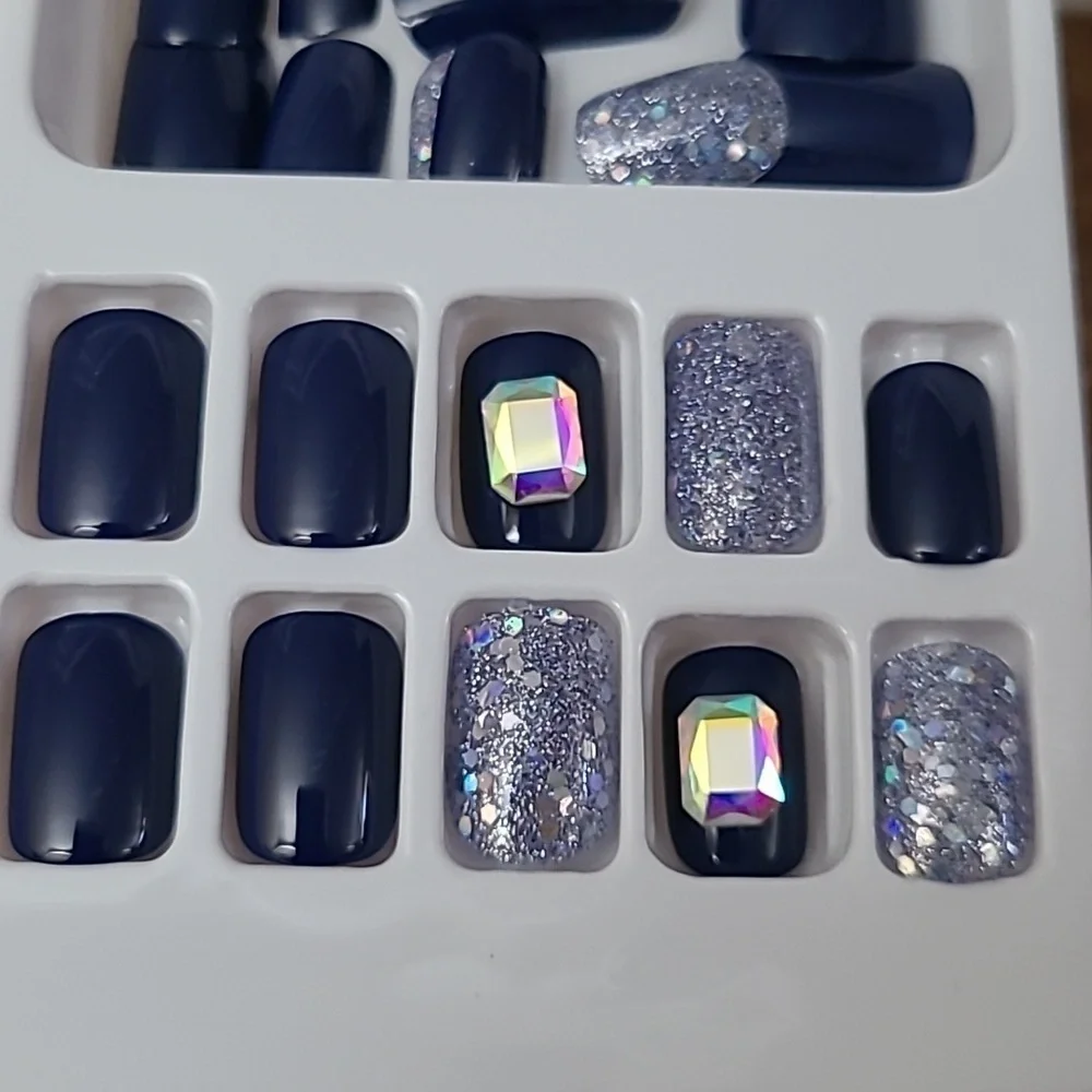 2/$16 3D Rhinestone & Glitter Press On Nails
